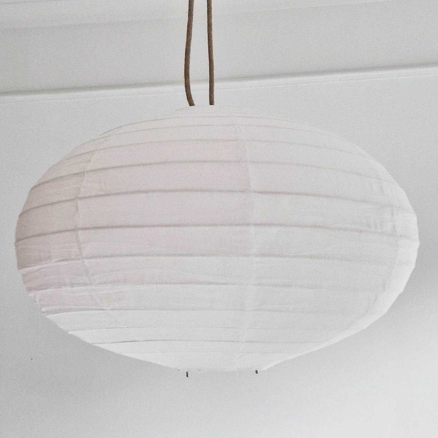 Linnen lampion lamp model Ufo in offwhite.