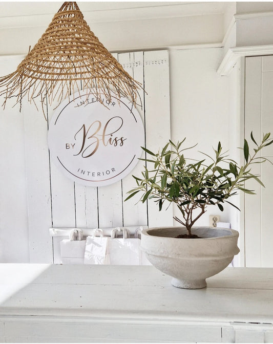 Handgemaakte Papier-Maché schaal Clay in neutrale kleitint, perfect voor Wabi-Sabi en bohemian interieurs