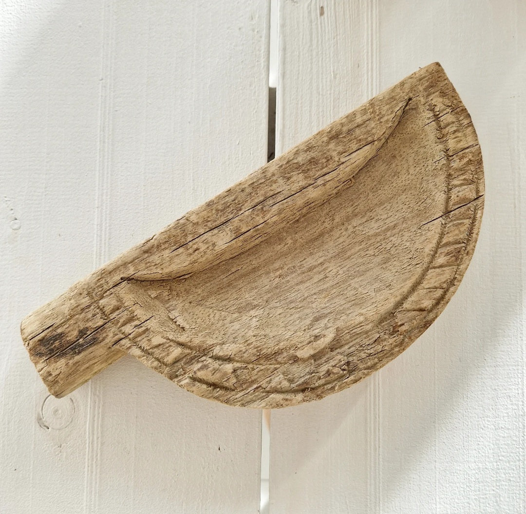 Unique old wooden chapati spoon