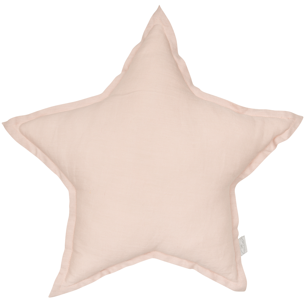 Cotton & Sweets linen star cushion Powder Pink Ø50cm