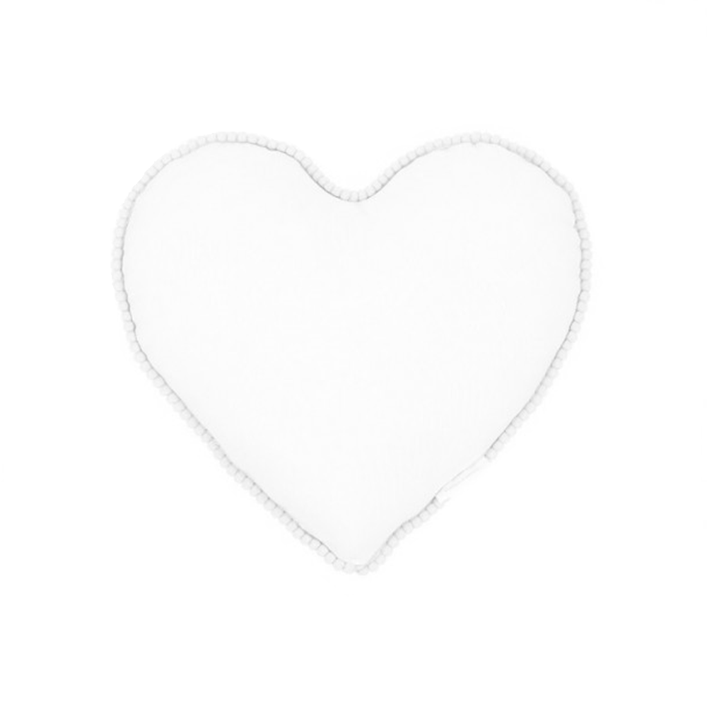 Cotton & Sweets Mini heart pillow with bubble White