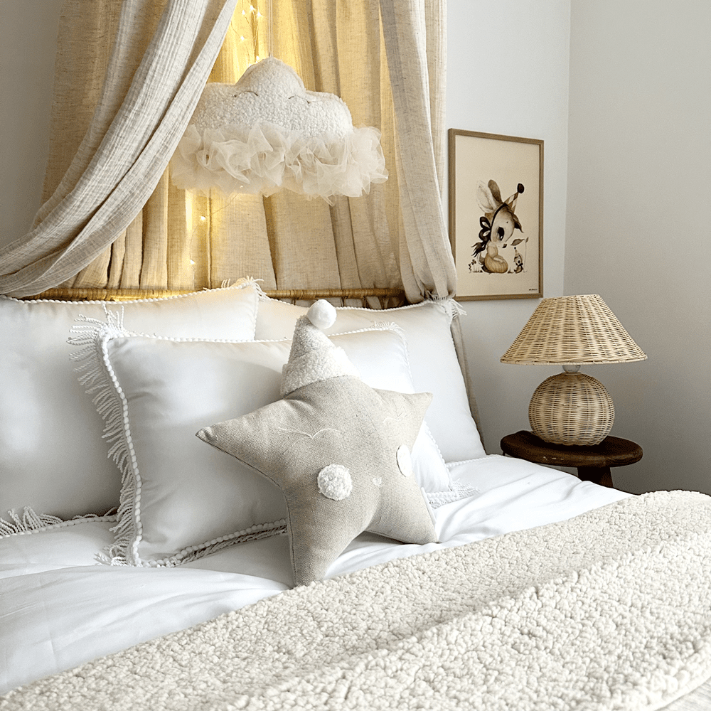Cotton & Sweets Sleeping star pillow Natural linen