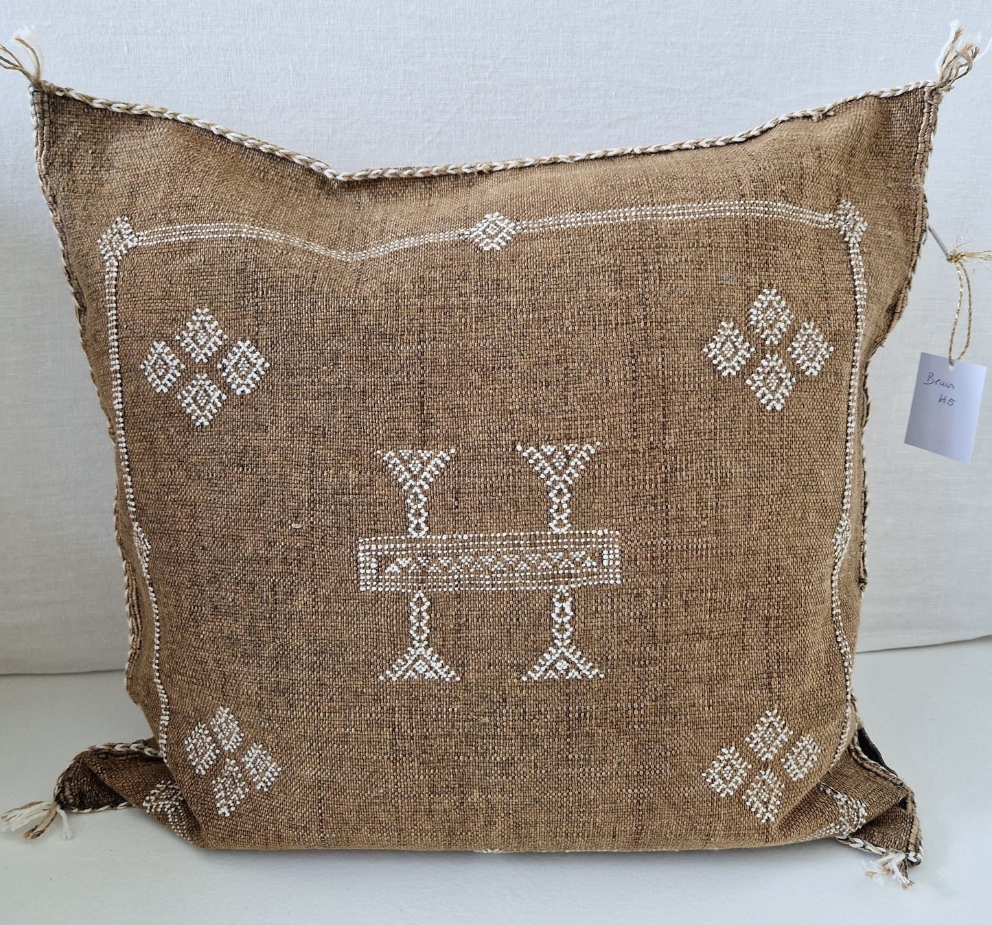 Sabra Silk cushion cover Brown