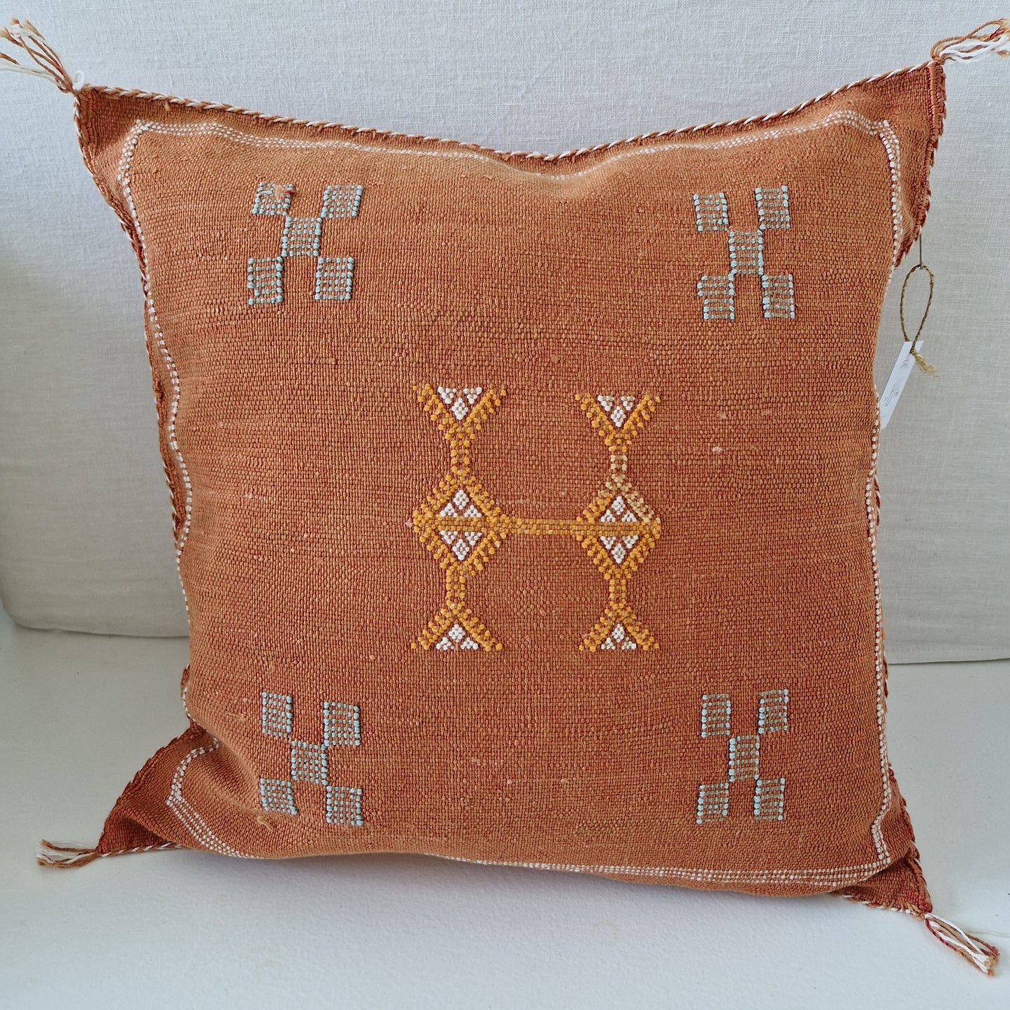 Sabra Silk cushion cover Terracotta
