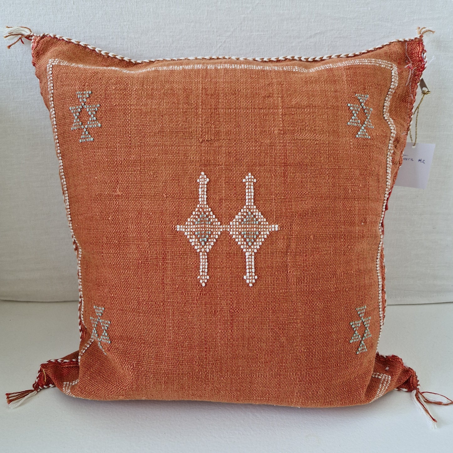 Sabra Silk cushion cover Terracotta