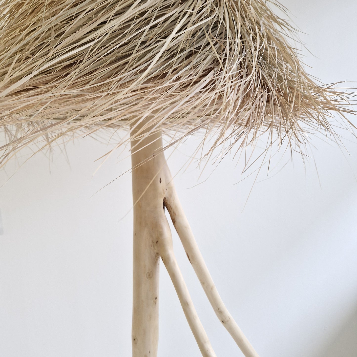 Rock the Kasbah Palm leaf floor lamp natural tapered lampshade