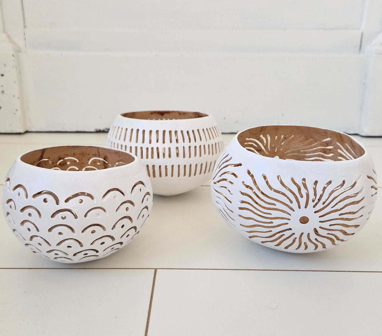 Set of 3 coconut lights