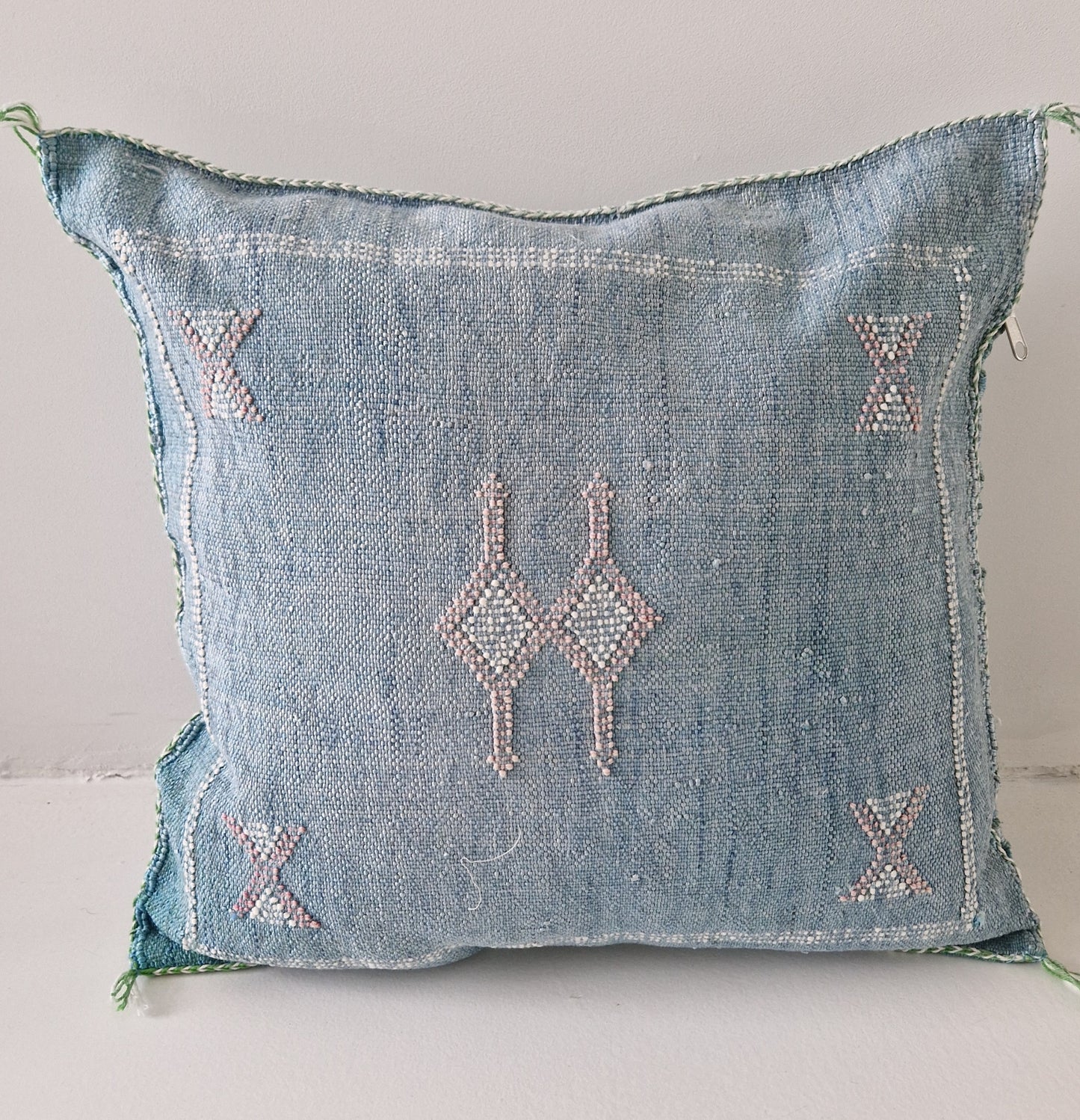 Sabra Silk cushion Blue-green