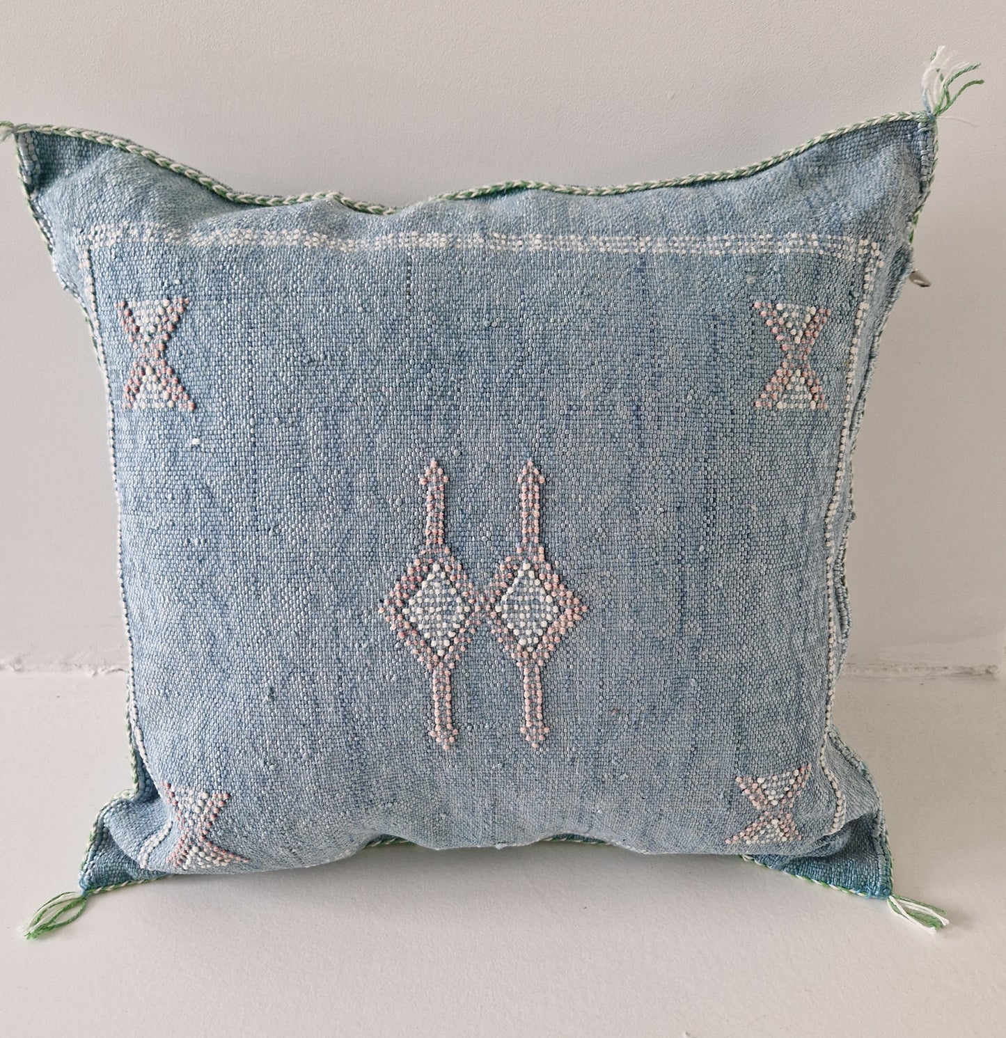 Sabra Silk cushion Blue-green