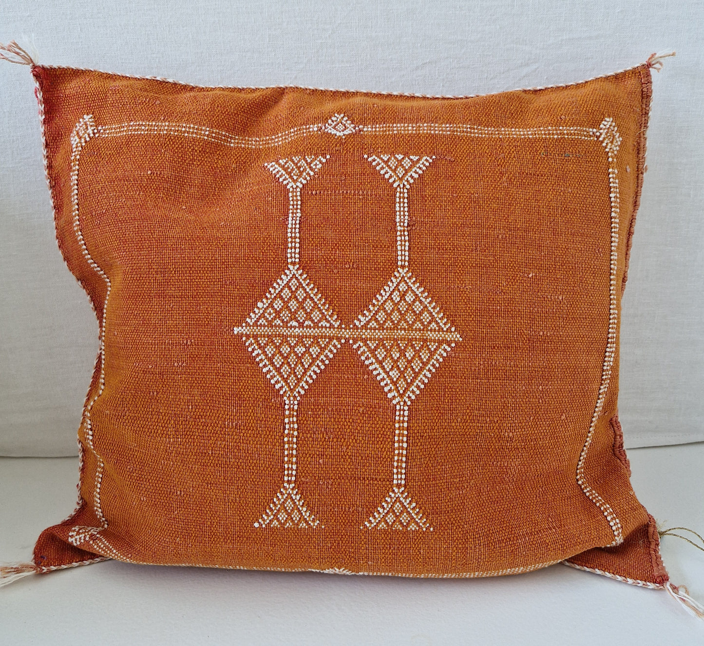 Sabra Silk cushion cover Warm Orange