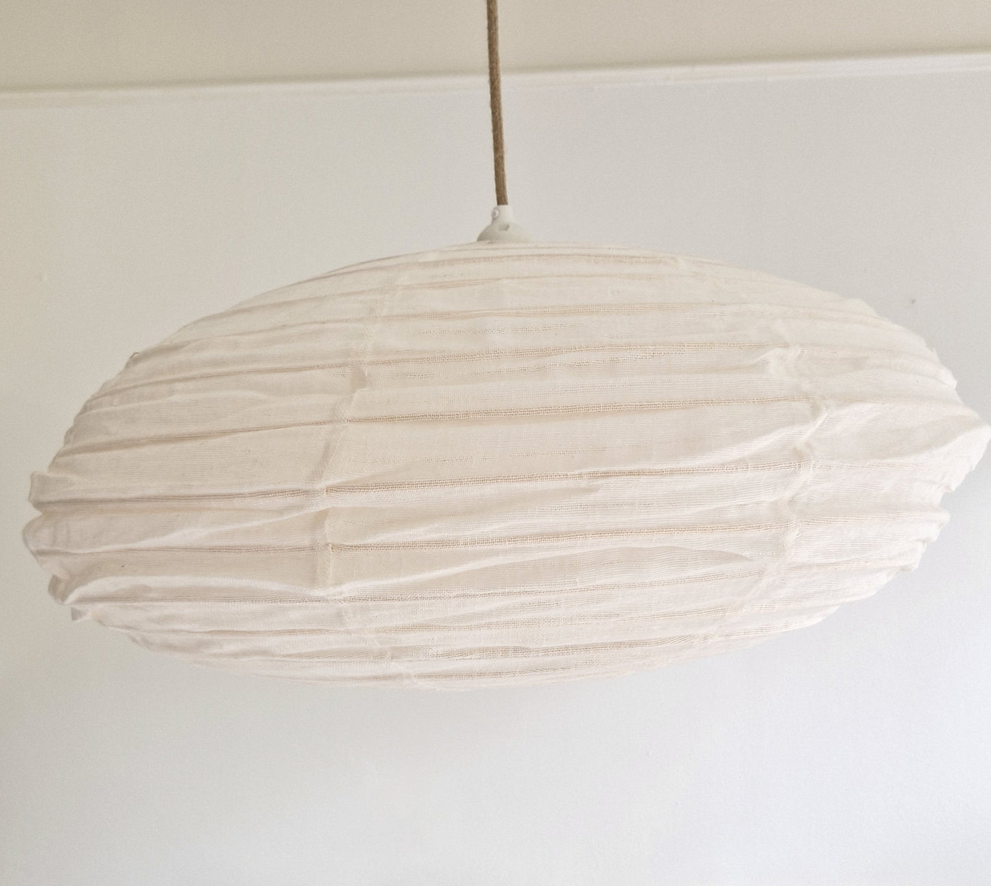 Linen lantern lamp Off-white Ufo