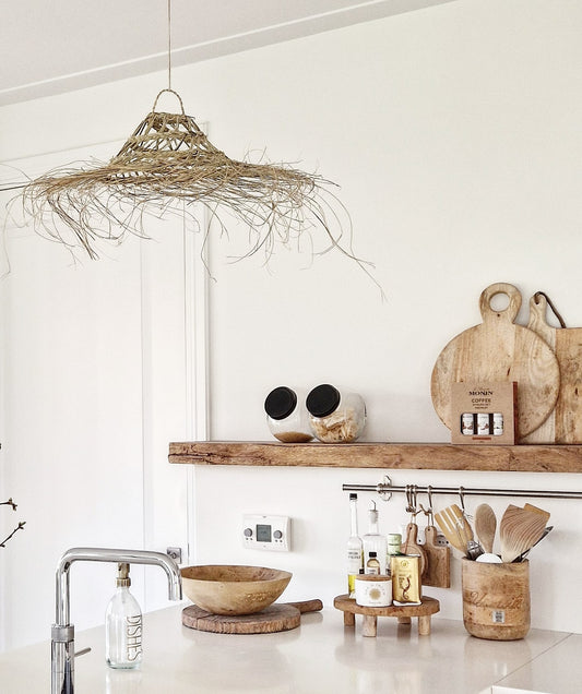 Seagrass hanging lamp flat