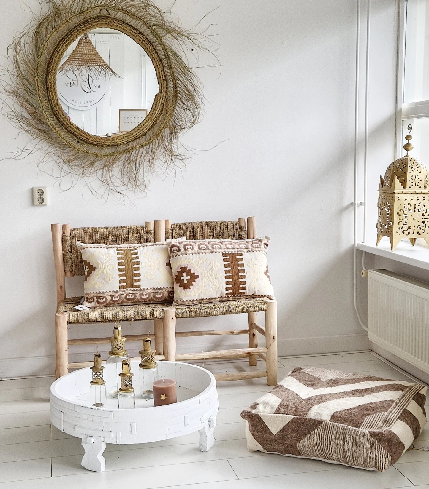 Moroccan Vintage Kelim Floor Cushion #6