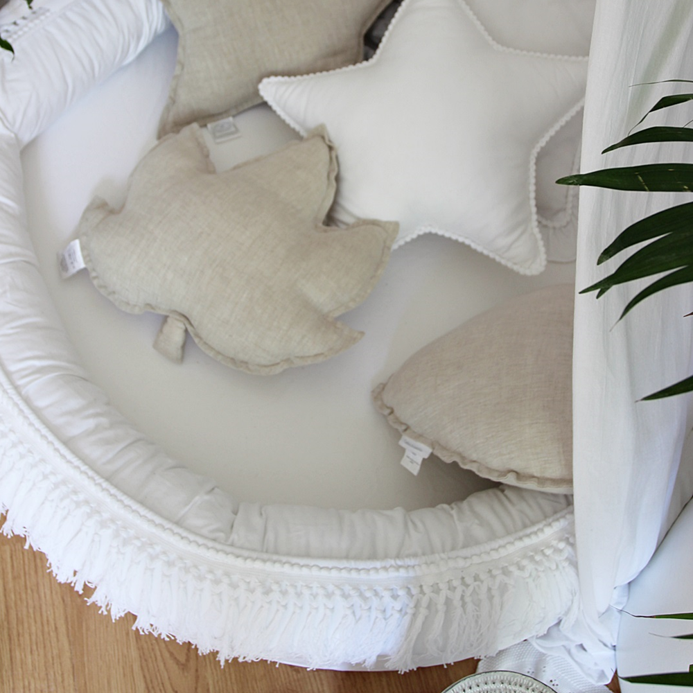 Cotton & Sweets Mini star pillow with bubble White