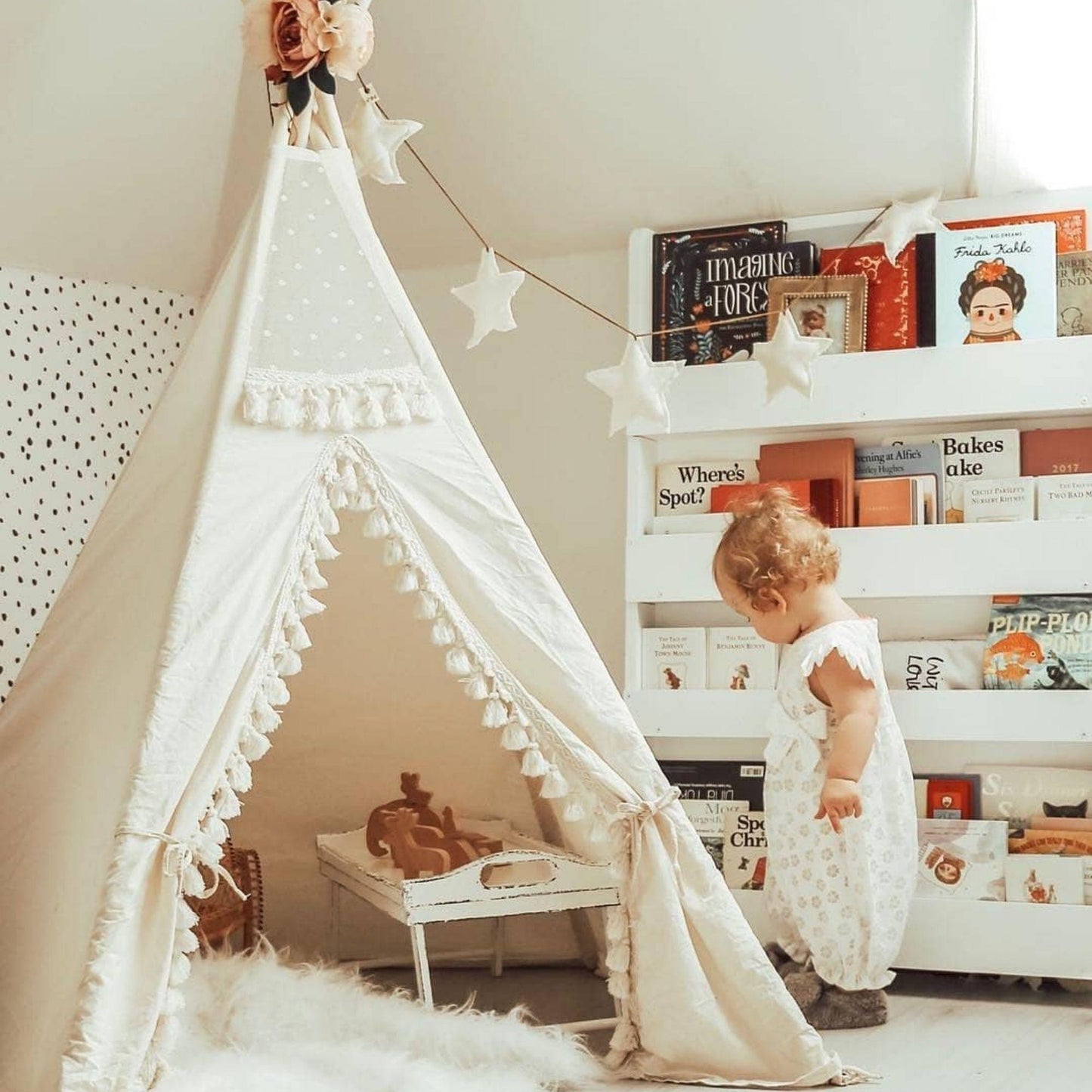 Boho Teepee with tassels