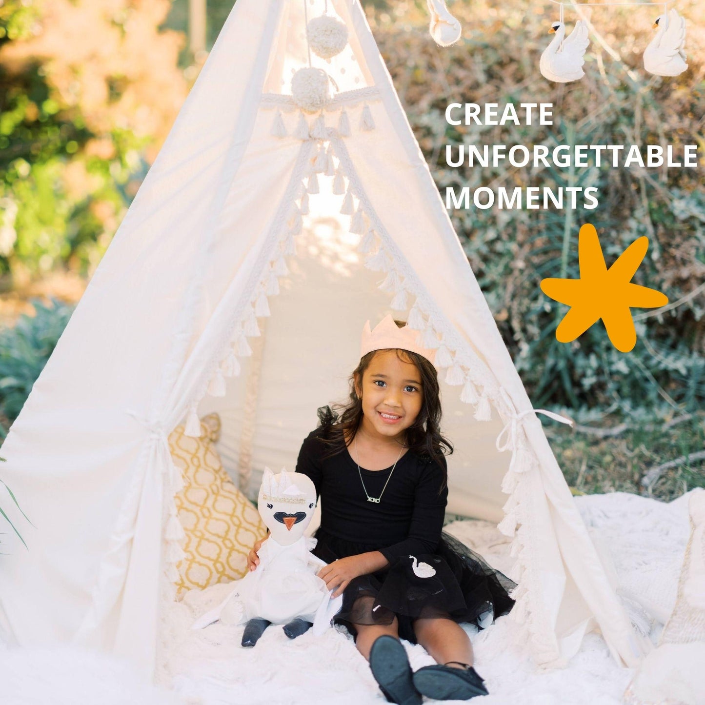 Boho Teepee with tassels