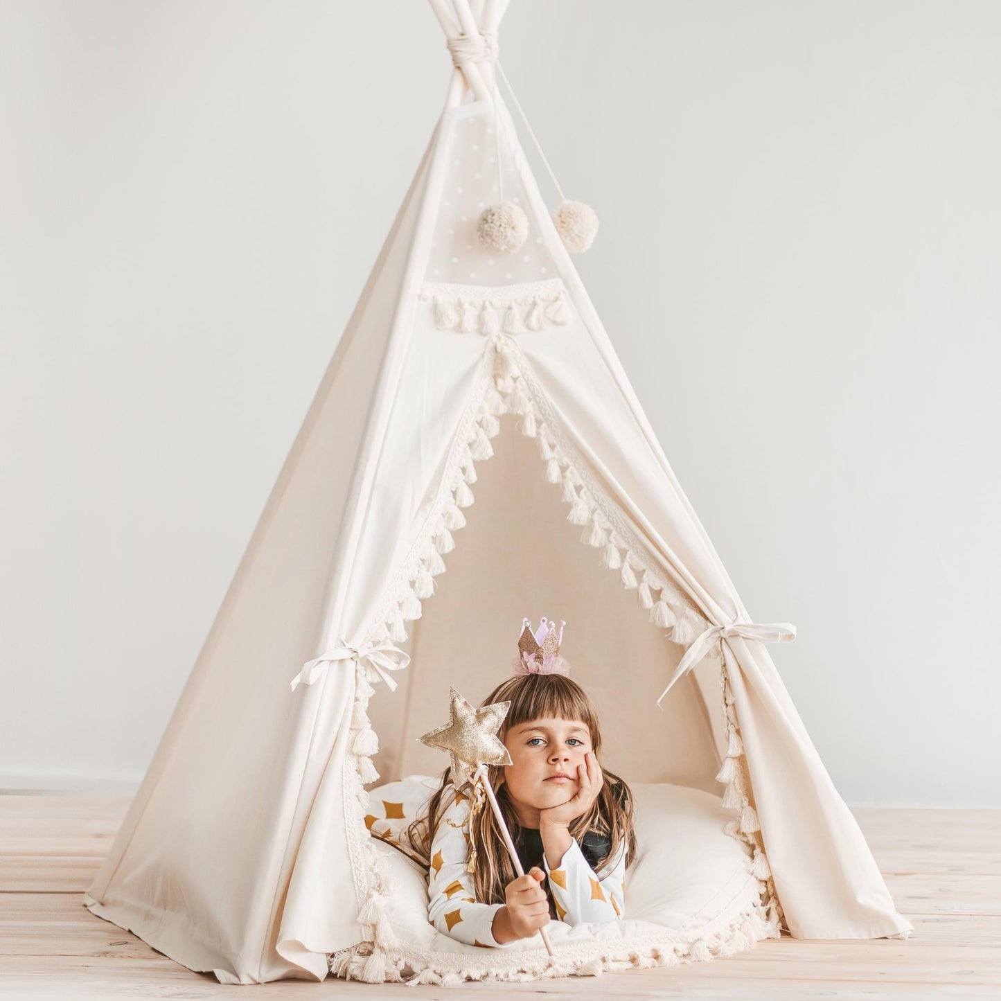 Boho Teepee with tassels