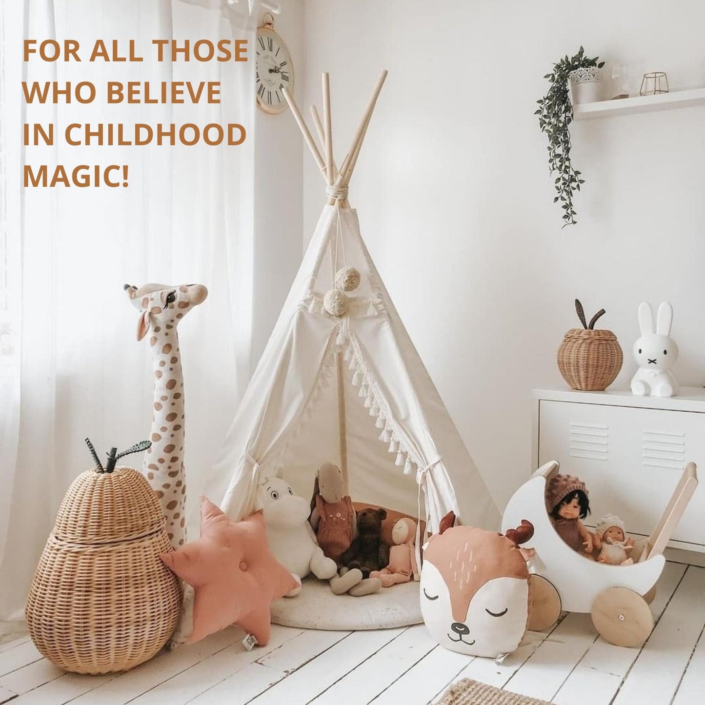 Boho Teepee with tassels