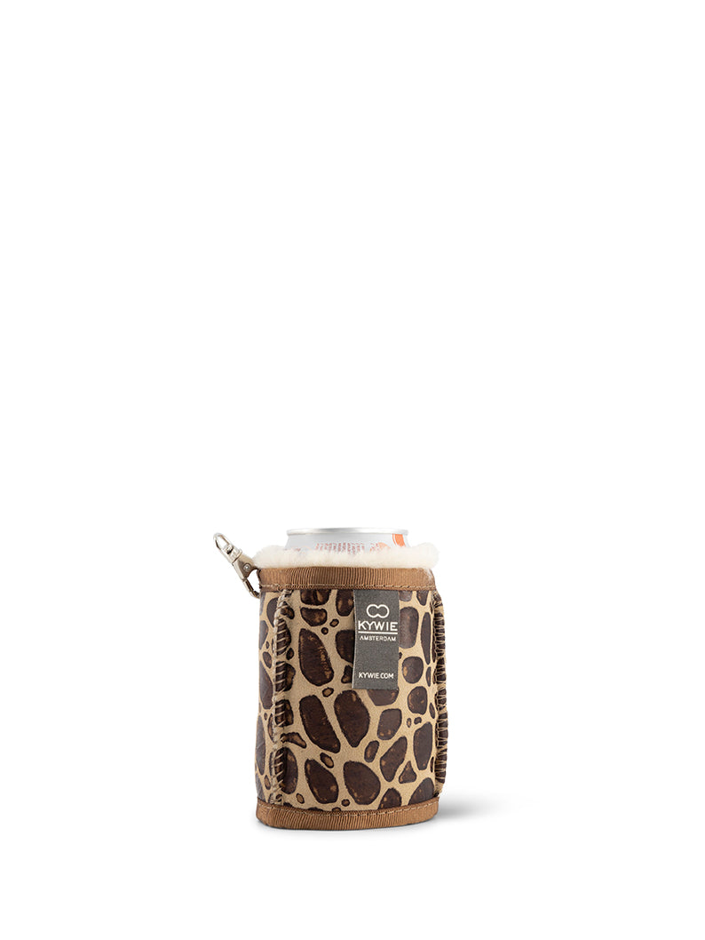 KYWIE Key Ring Giraffe Print Silk Leather