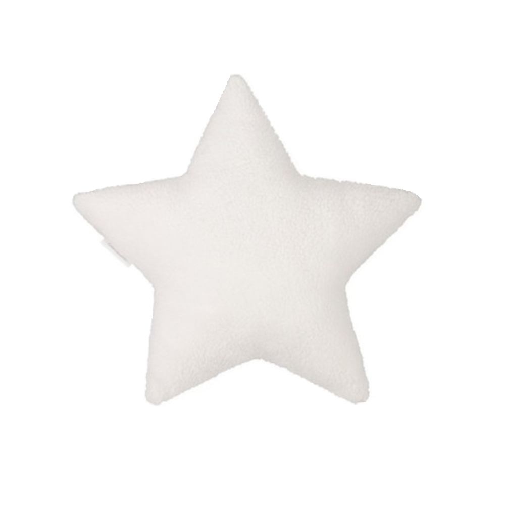 Cotton & Sweets Mini Sheepskin Star cushion Vanilla Ø36cm