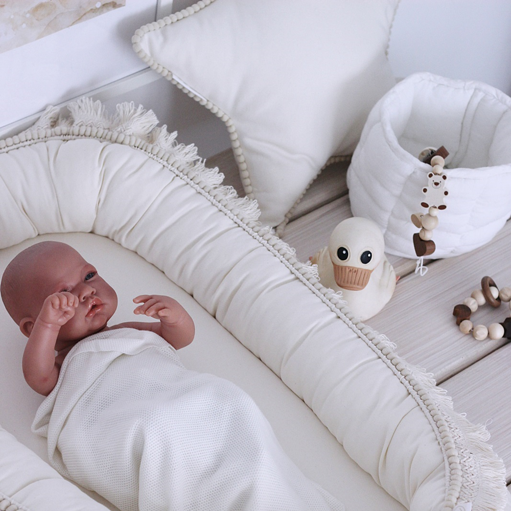 Cotton & Sweets Star pillow with bubble Vanilla Ø50cm