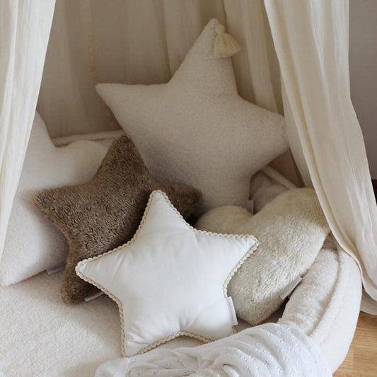 Cotton & Sweets Mini star pillow with bubble Vanilla