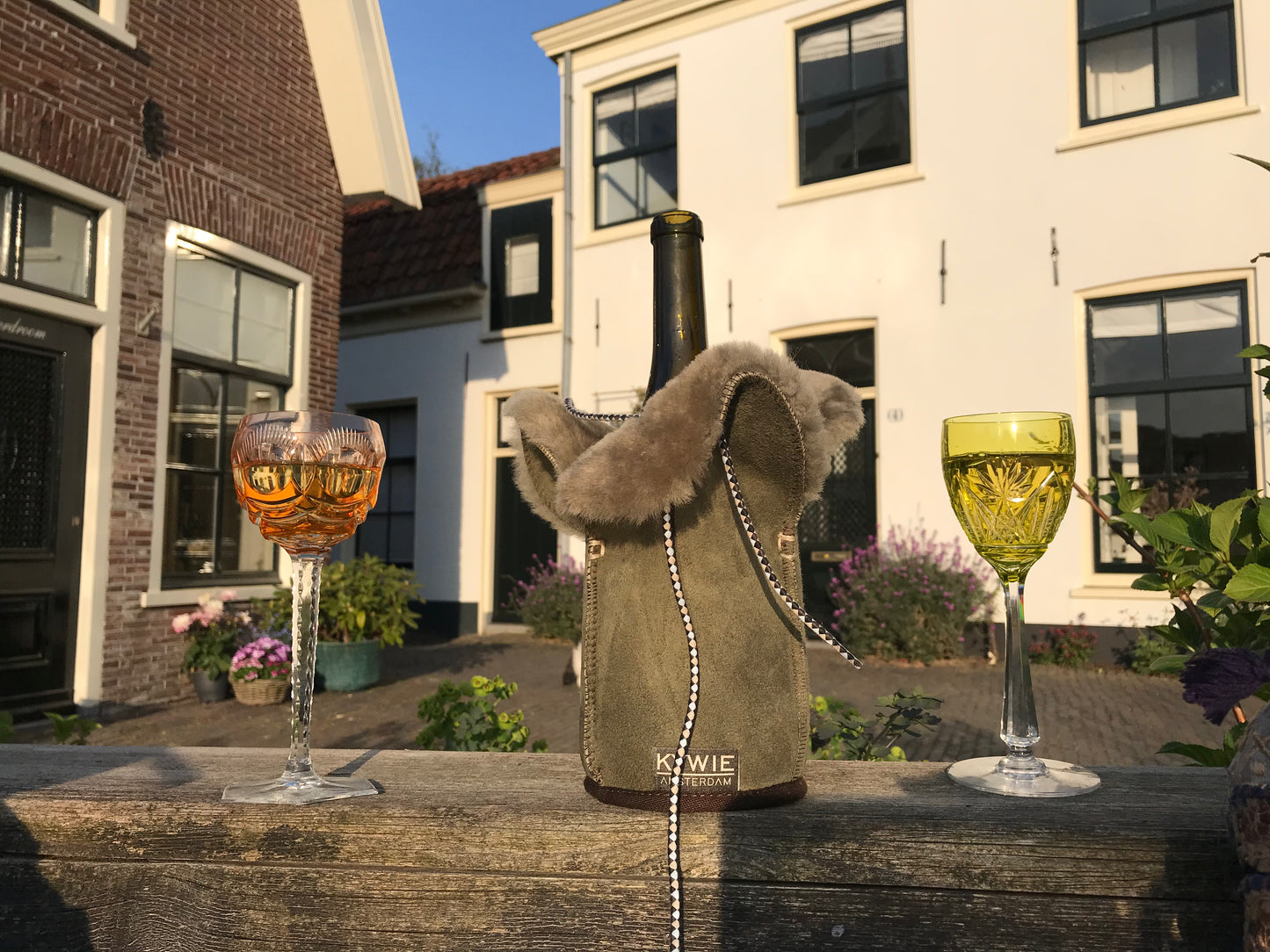 KYWIE Champagne/Wine cooler Khaki Suede