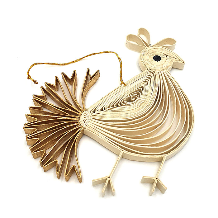 Paper bird Off White/Gold ANNA NERA