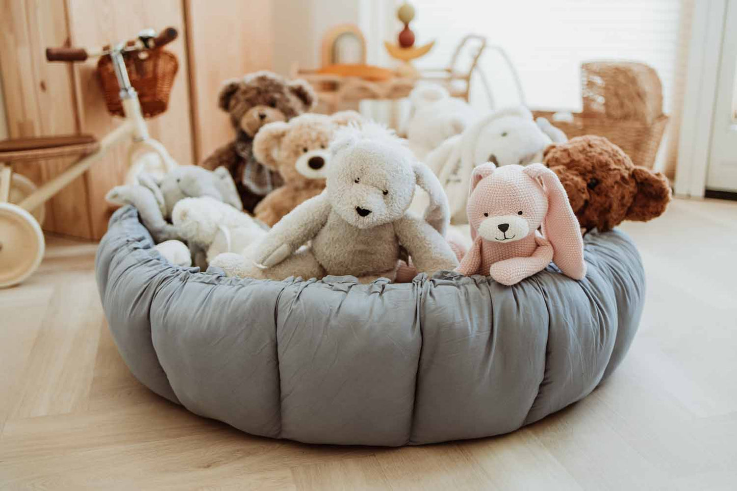 Bloom Dusty Blue Organic Babymat 3-in-1