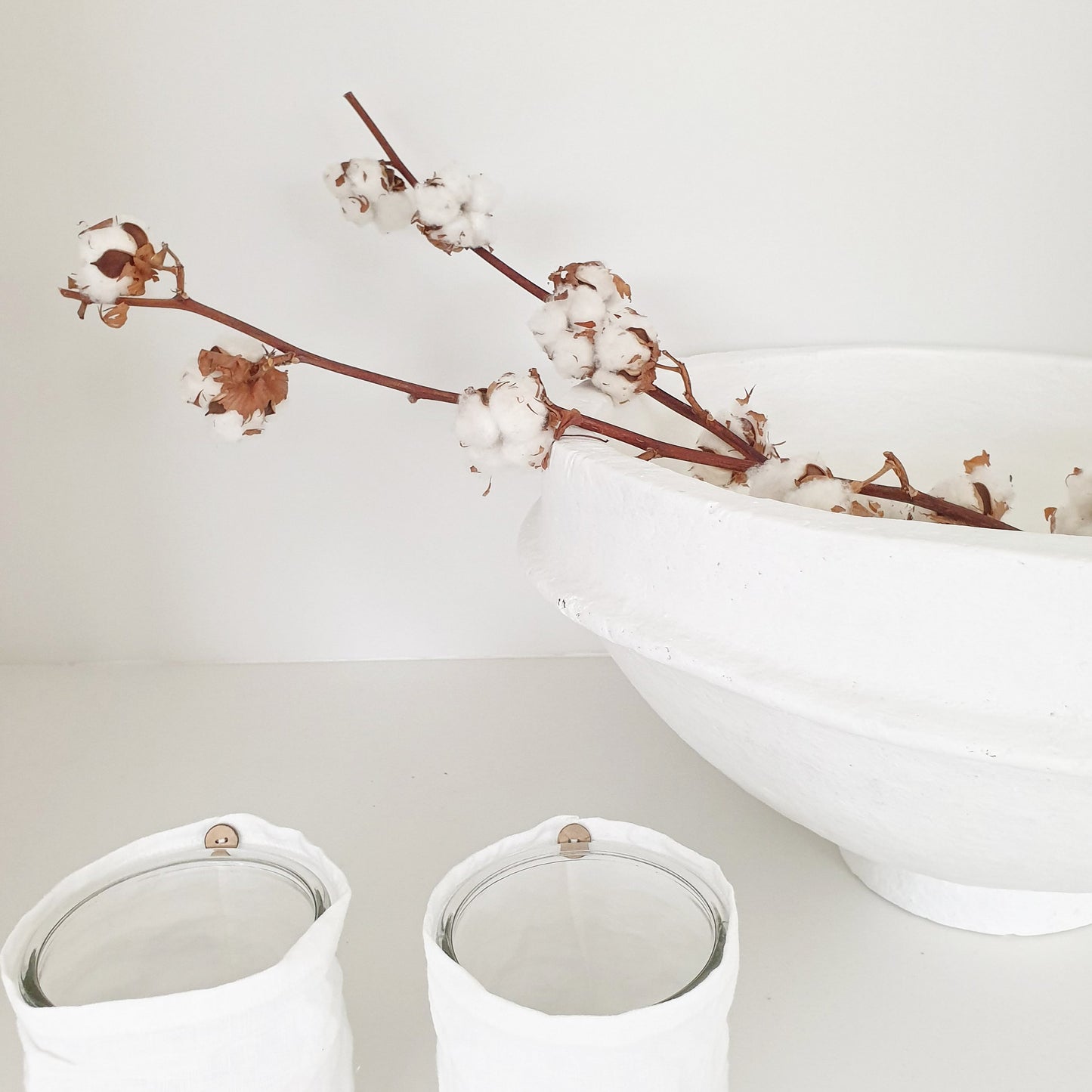 XL Papier-mâché bowl White