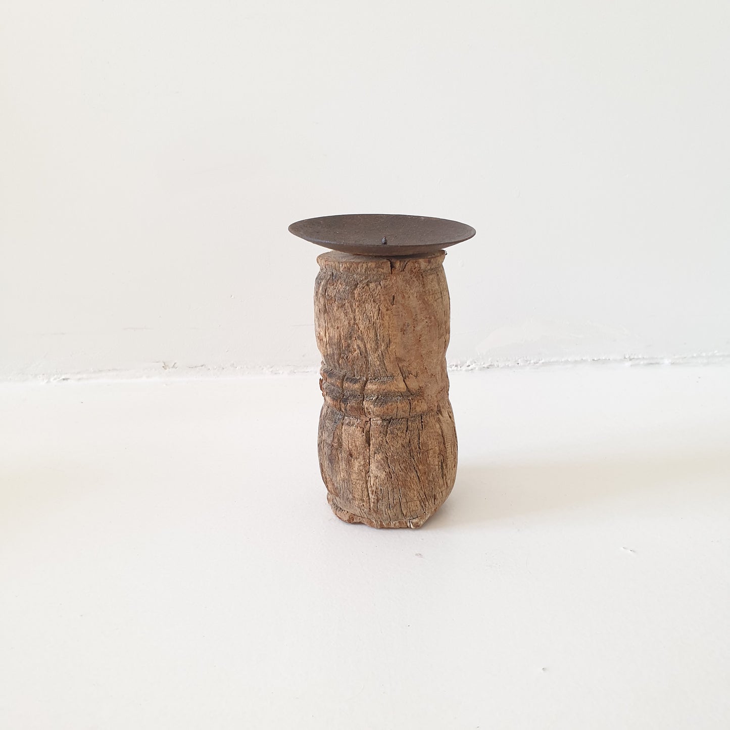 Old wooden candle holder