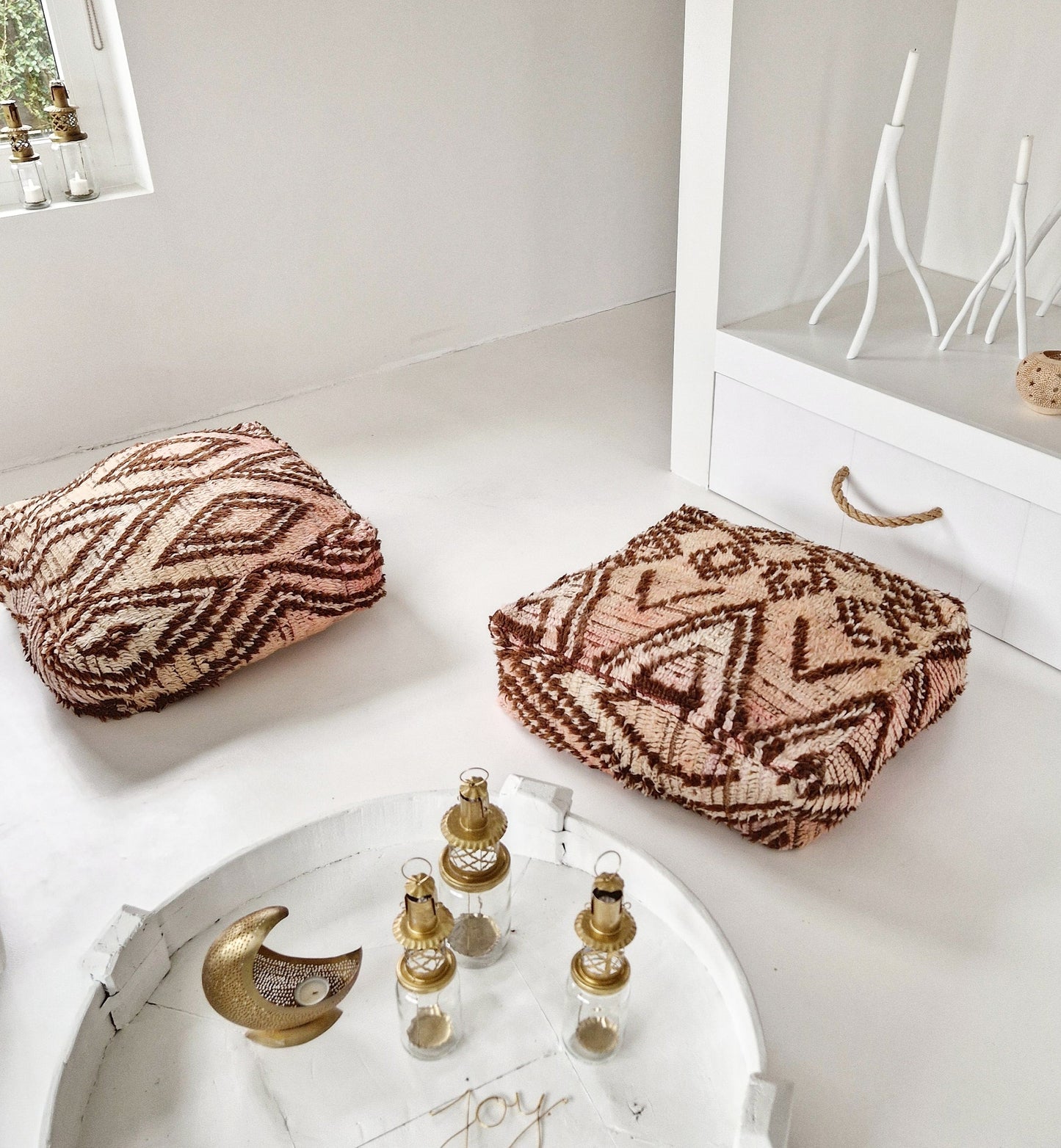 Moroccan Vintage Kelim Floor Cushion #19