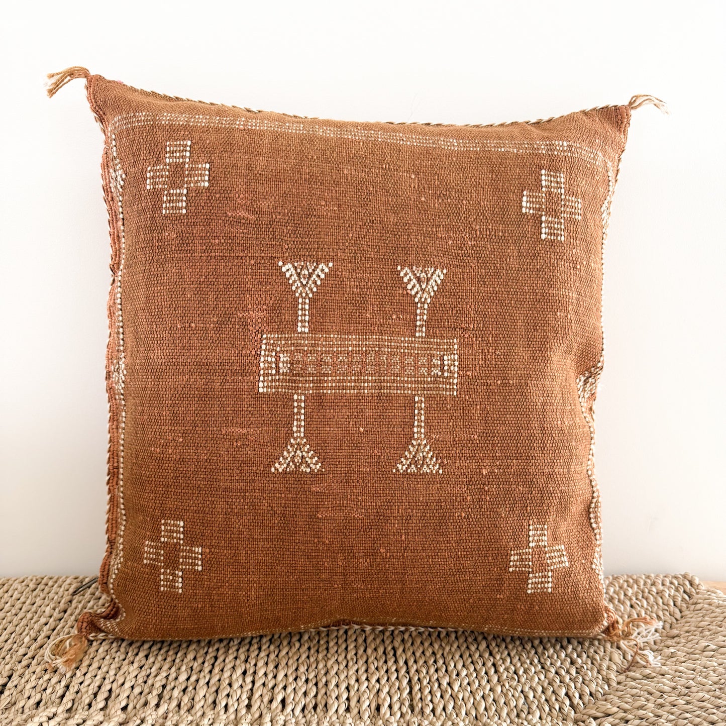Marokkaans sabra silk kussenhoes No.04 uit de Earth brown collectie
