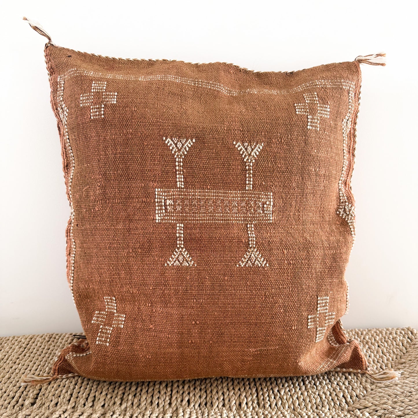 Marokkaans sabra silk kussenhoes No.04 uit de Earth brown collectie