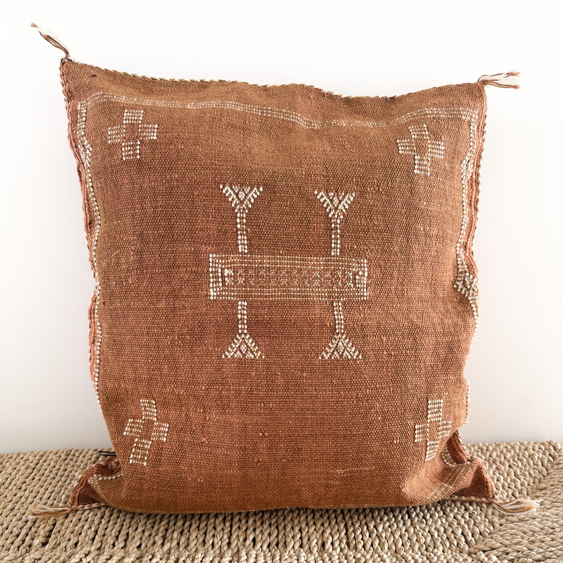 Marokkaans sabra silk kussenhoes No.04 uit de Earth brown collectie