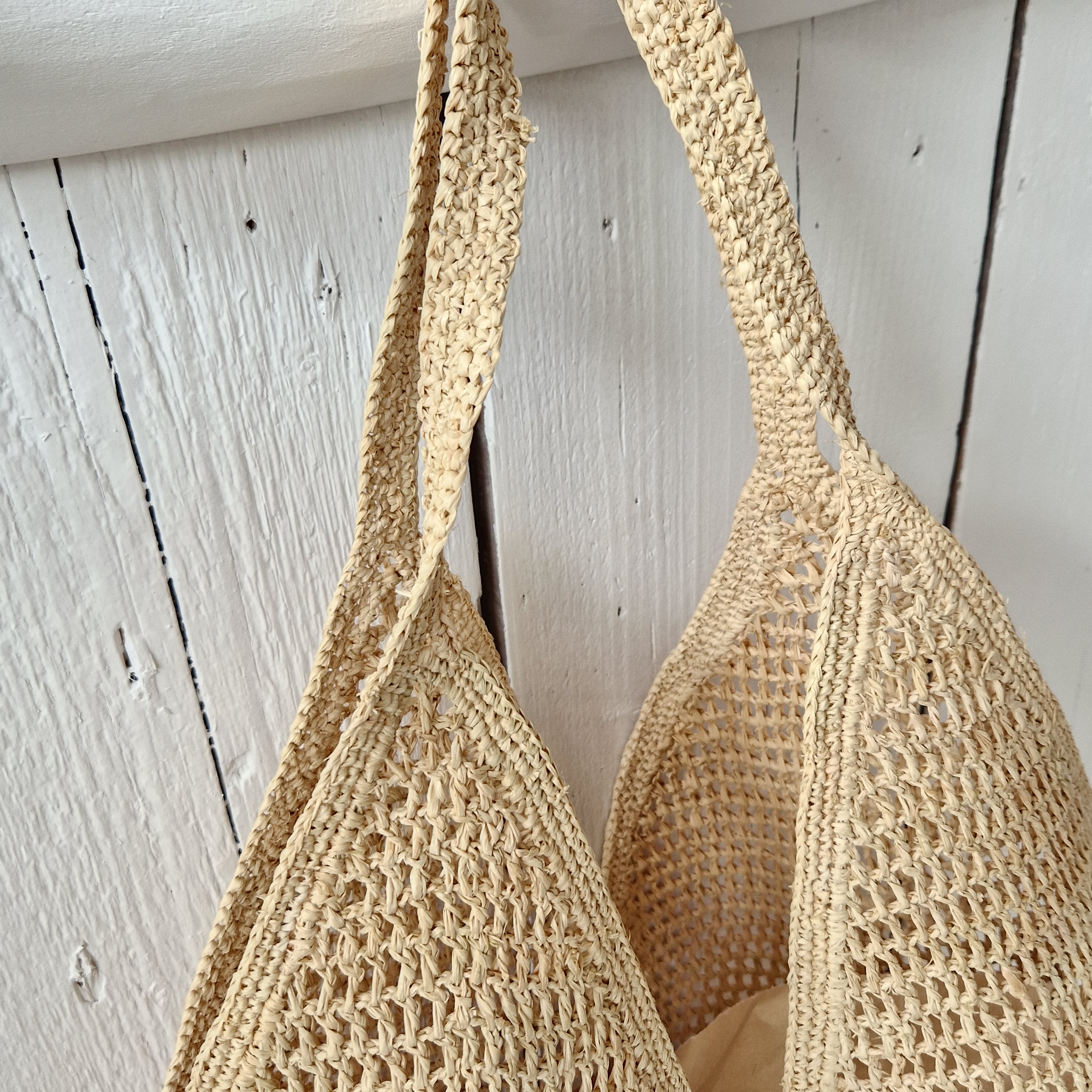 Ombinisoa Bag Natural by Made in Mada | Raffia Market Bag | by Bliss