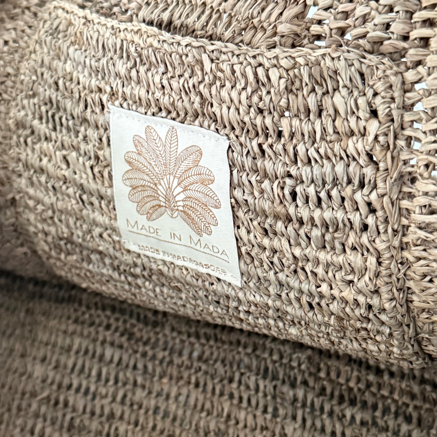 Detailfoto van het binnenzakje van de Gaby bag Tea van het merk Made in Mada