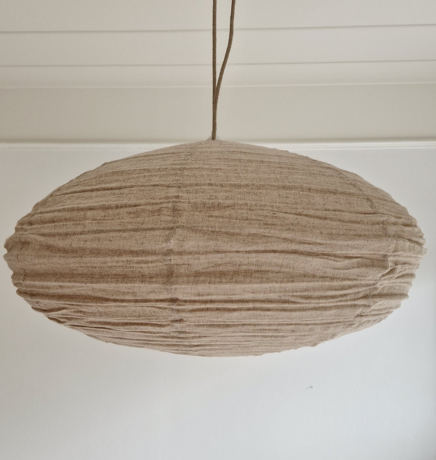 Naturel linnen lampion lamp Ufo in 80cm