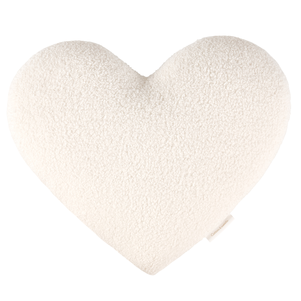 Cotton & Sweets sheepskin vanilla heart pillow