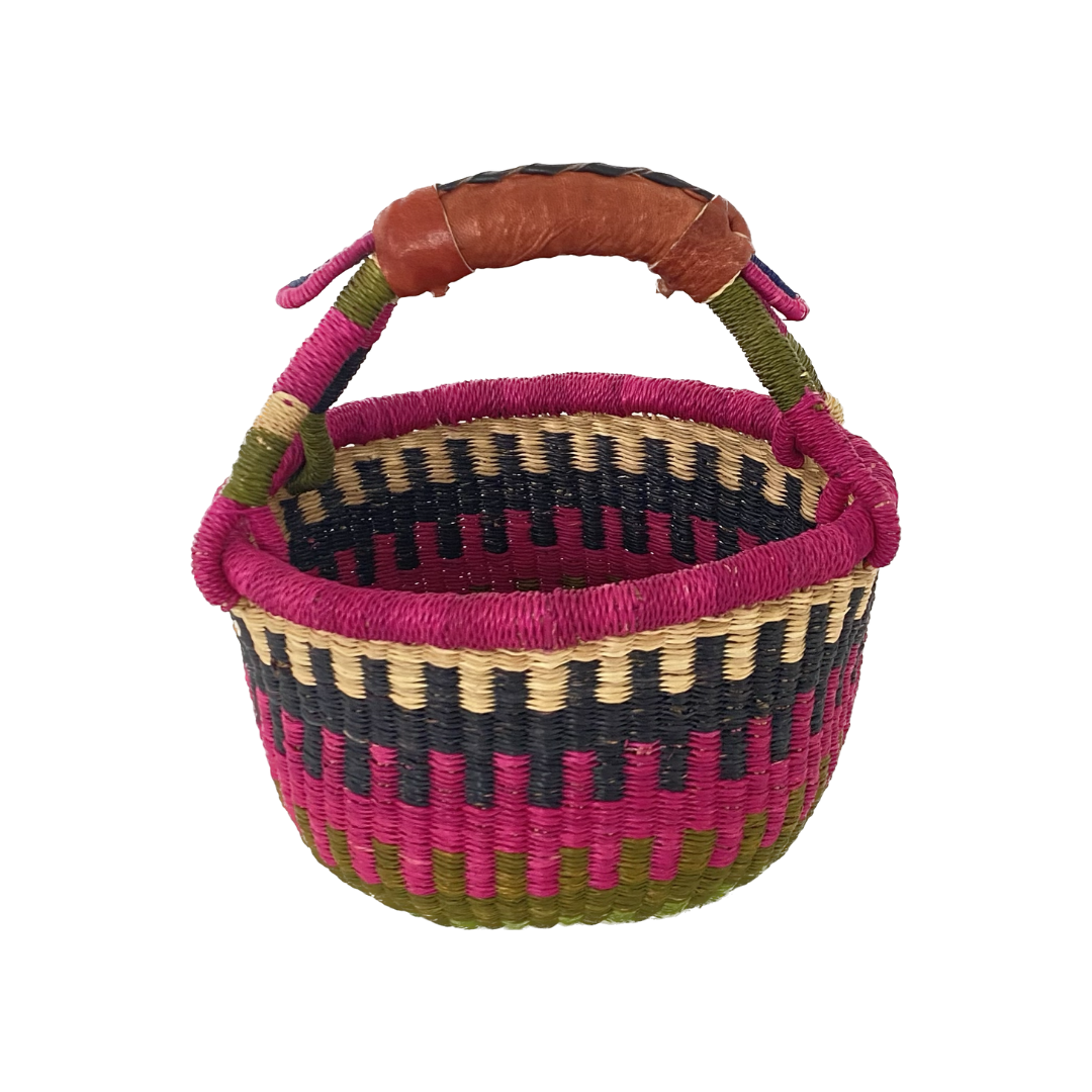 Bolga Basket Multicolor Pink