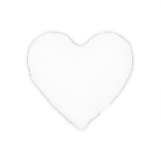 Cotton & Sweets Mini heart pillow with bubble White
