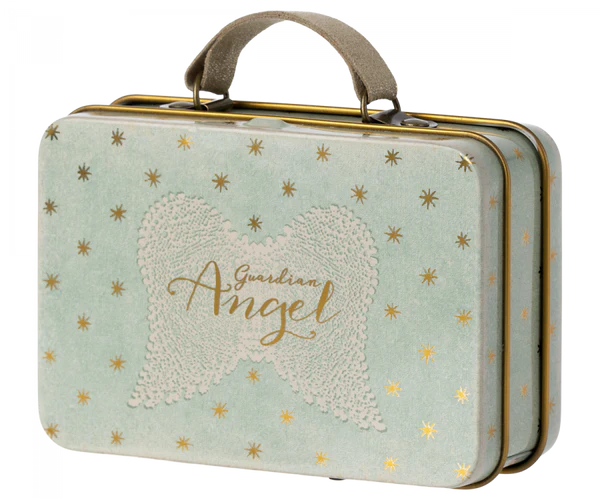 Maileg Angel Mouse in suitcase