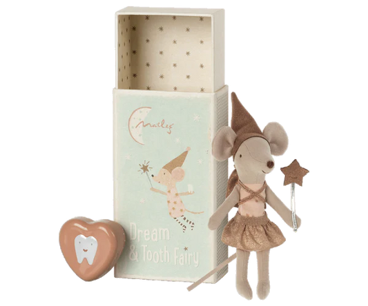 Maileg Tooth fairy mouse in matchbox Pink