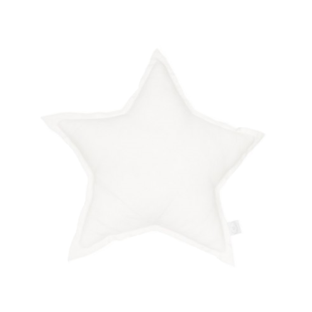Cotton & Sweets Mini linen star cushion White