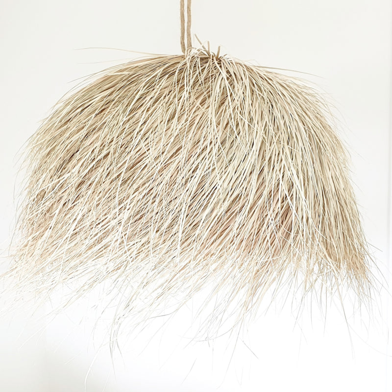 Rock the Kasbah Palm leaf hanging lamp Demi-Boule