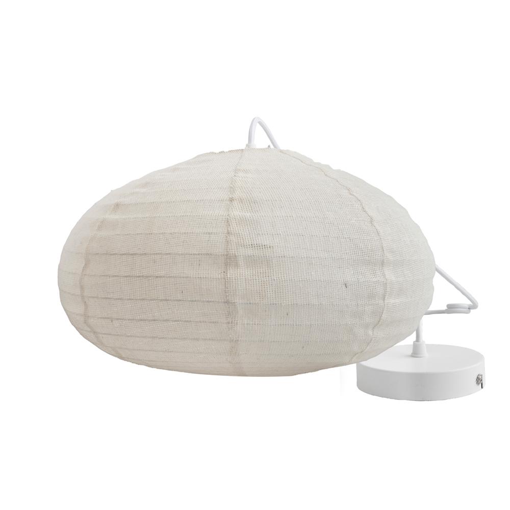 Linen lantern hanging lamp Lara