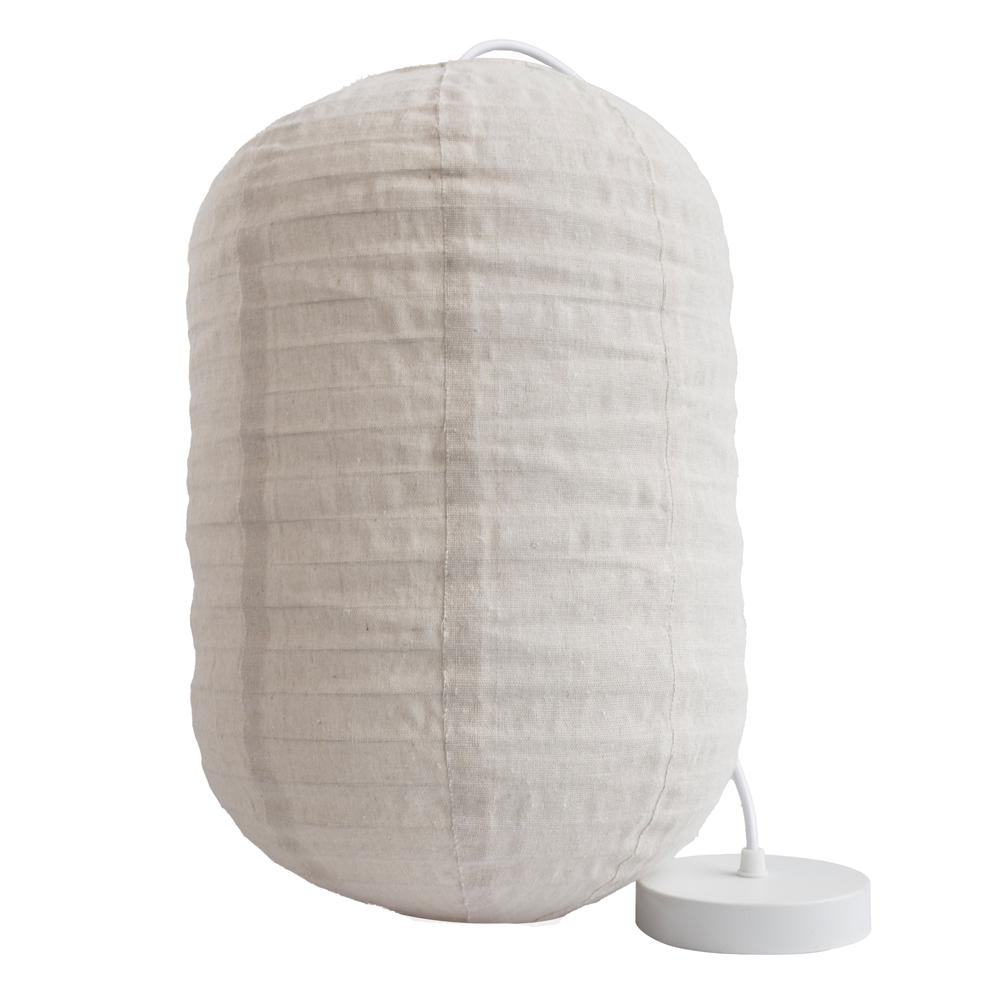 Linen lantern hanging lamp Lenn L Natural