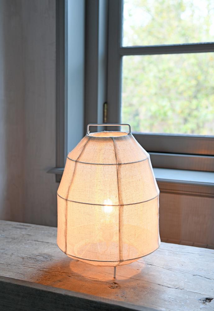 Linen table lamp Ted
