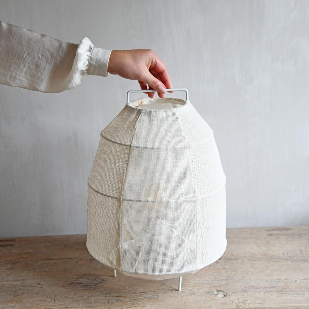 Linen table lamp Ted