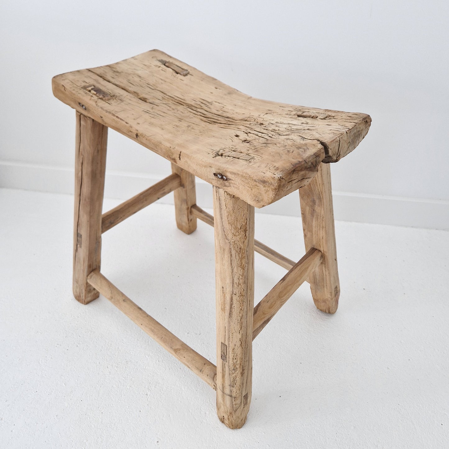 Old wooden saddle stool #8